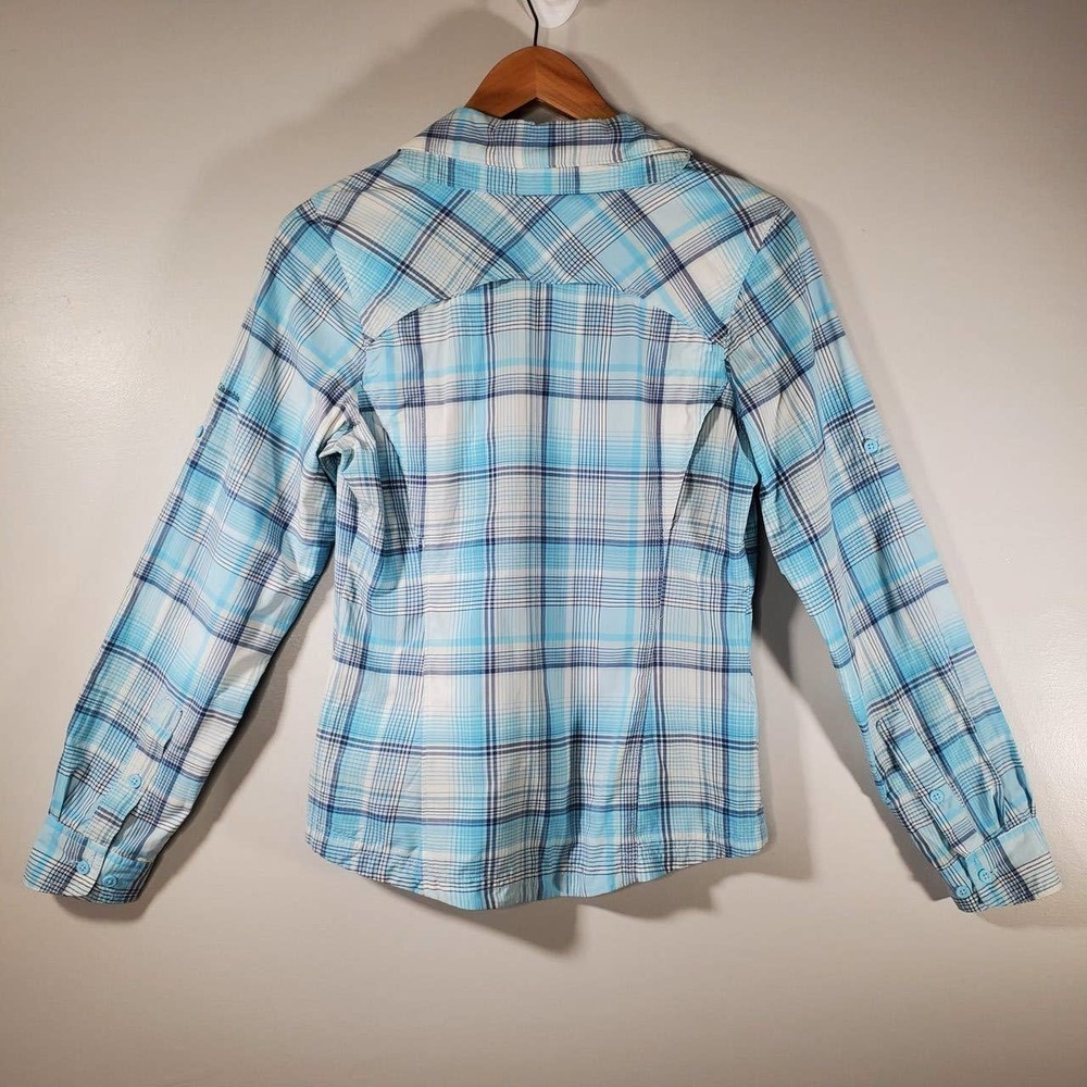 Columbia Silver Ridge Plaid Long Sleeve Shirt Blue Size Small - Picture 6 of 13